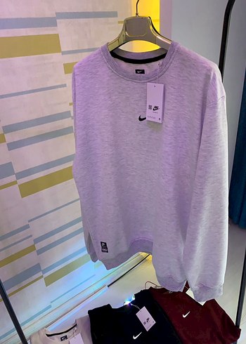 Nike 4XL Gri Nike Erkek Sweatshirt Uzun Kollu 4XL