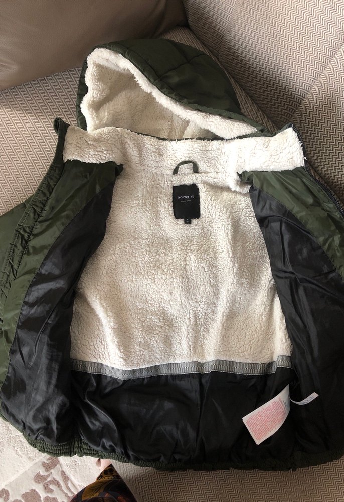 Erkek Çocuk Haki Kapüşonlu Sıcak Mont - Görsel 2