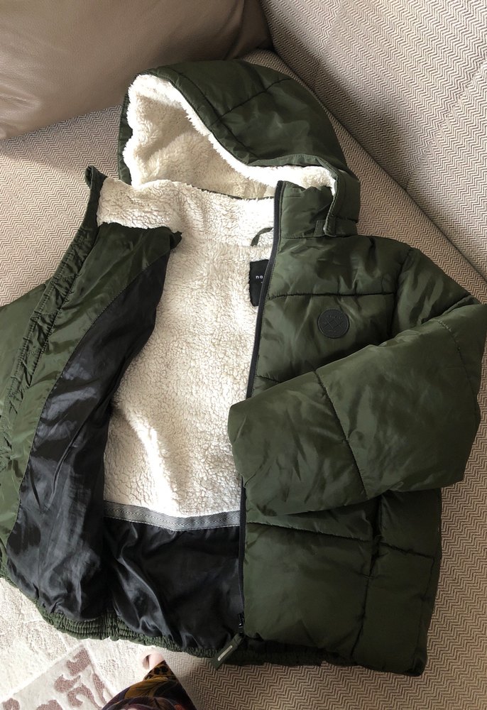 Erkek Çocuk Haki Kapüşonlu Sıcak Mont - Görsel 3