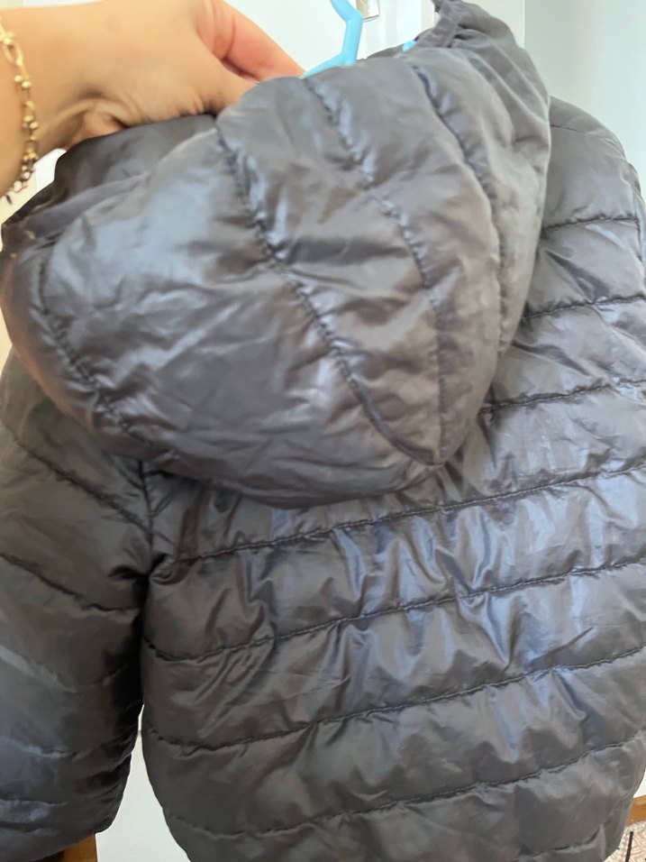 Erkek Çocuk Gri Fermuarlı İnce Mont - Görsel 2