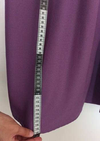 Mor Uzun Kap Tunik Notch Yaka - Görsel 4