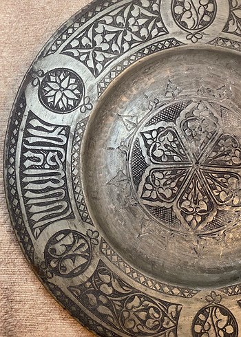  Beden gri Renk Bakır duvar tabağı