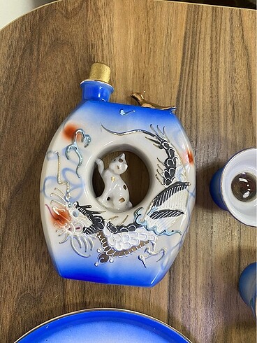  Beden mavi Renk Japon kırmızı damgalı sake