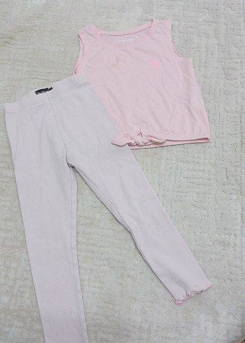 LC Waikiki Pembe Kolsuz Bebek Kız Takımı