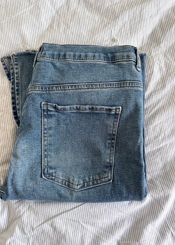 30 Beden LCW Jeans Indigo Beli Kemerli Mars Flare Kadın Jean