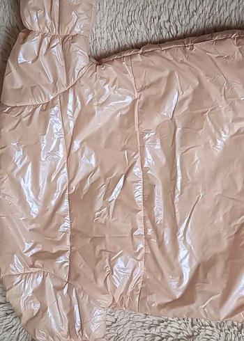 Kız Çocuk Kapüşonlu Pembe Mont - Görsel 2