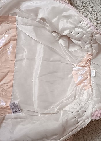 Kız Çocuk Kapüşonlu Pembe Mont - Görsel 3