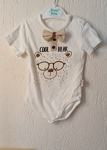 Erkek Bebek papyonlu t-shirt ve salopet takımı - Görsel 4