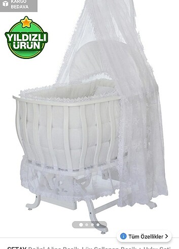 Sallanan bebek beşiği, bebek yatak, sepet beşik  - Görsel 6