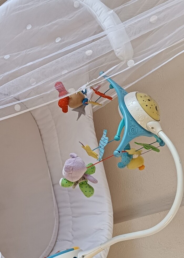 Sallanan bebek beşiği, bebek yatak, sepet beşik  - Görsel 4