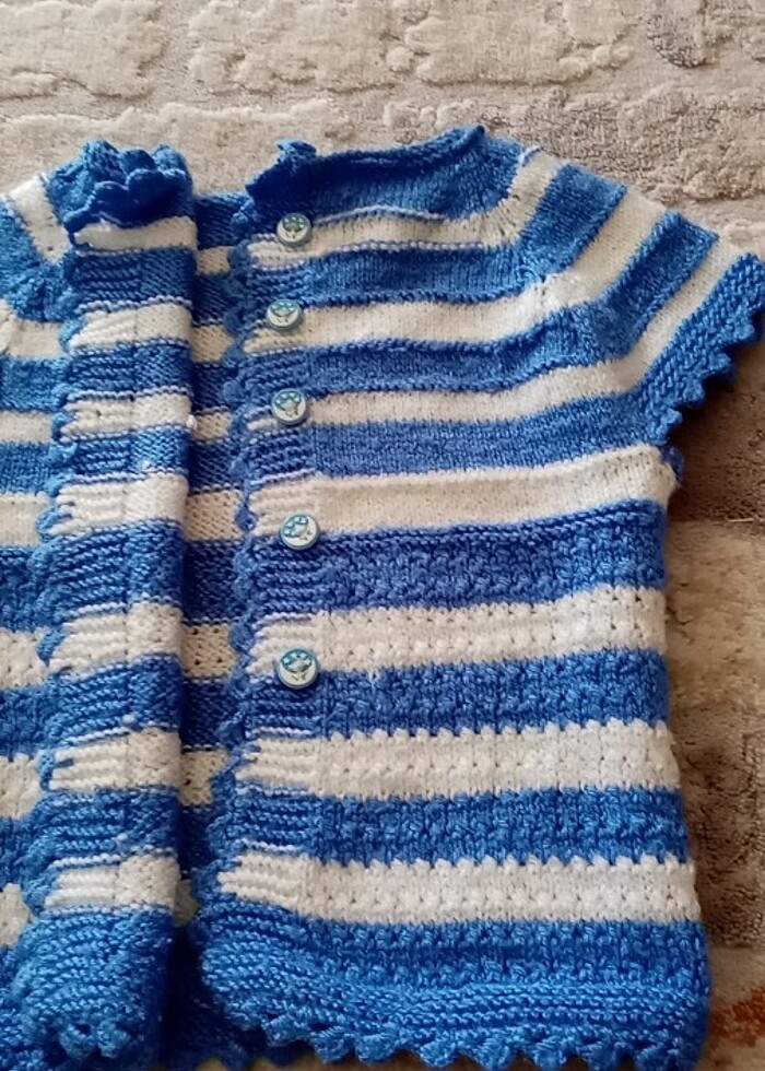 Örgü bebek yelegi - Görsel 4