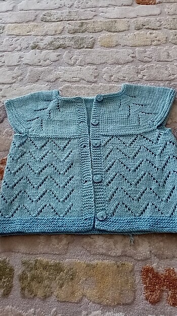 Örgü bebek yelegi - Görsel 2