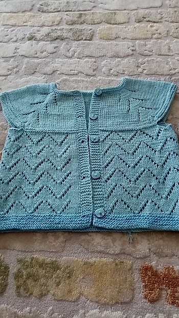 Örgü bebek yelegi - Görsel 3