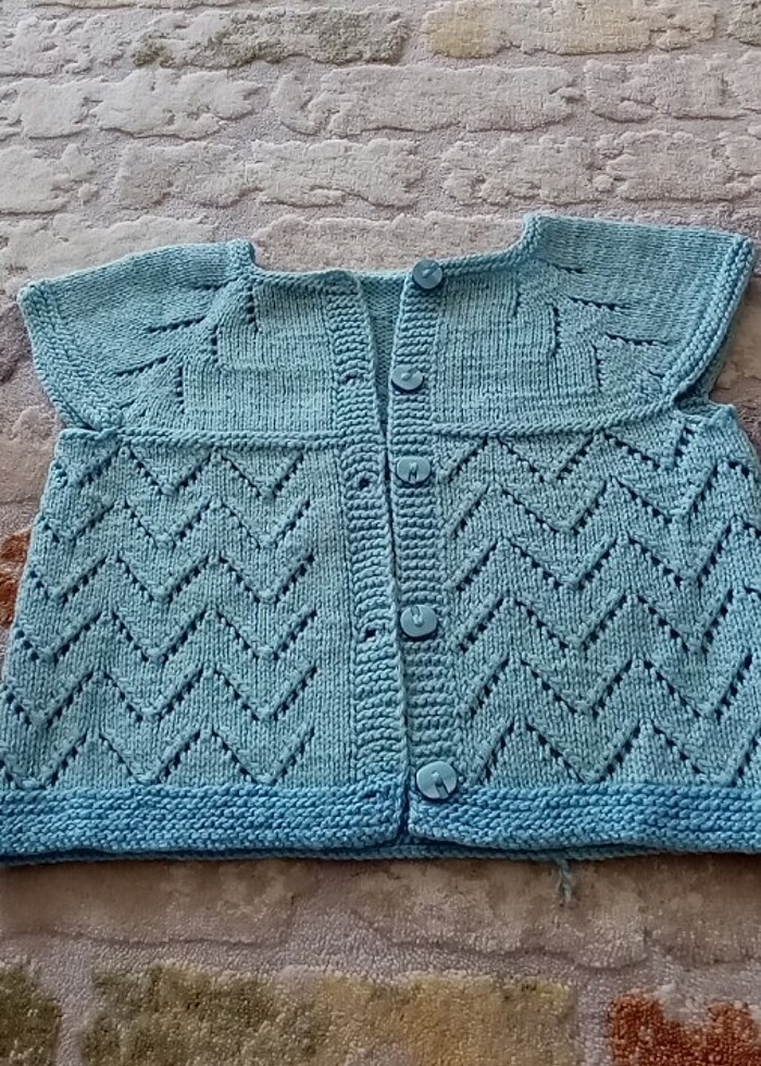 Örgü bebek yelegi  - Görsel 2