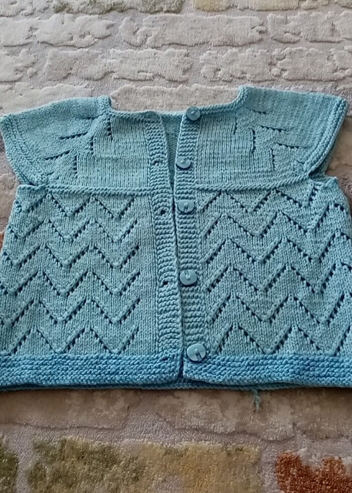 Örgü bebek yelegi  - Görsel 3