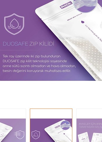 MOCHi Beyaz Süt Saklama Poşeti 200 ml - Görsel 7