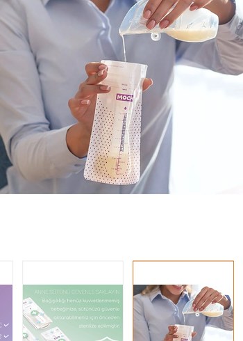 MOCHi Beyaz Süt Saklama Poşeti 200 ml - Görsel 10