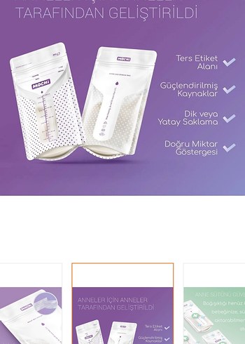 MOCHi Beyaz Süt Saklama Poşeti 200 ml - Görsel 8