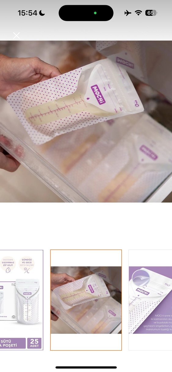 MOCHi Beyaz Süt Saklama Poşeti 200 ml - Görsel 5