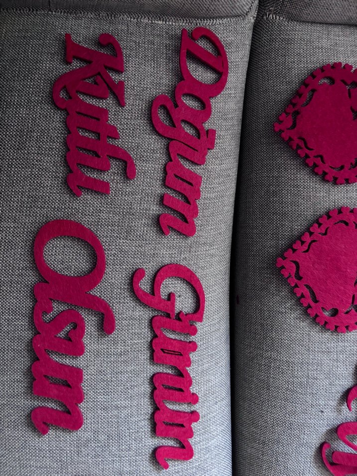 Keçe masa süsü - Görsel 3