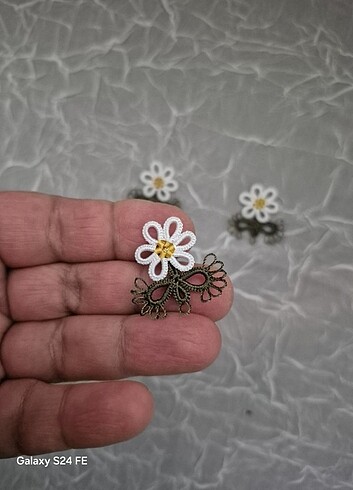 Beden Papatya mekik motif