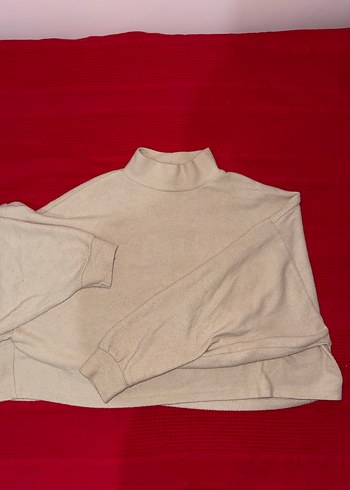 Bej Kadın Yumuşak Kumaşlı Yarım Balıkçı Kazak - Görsel 2