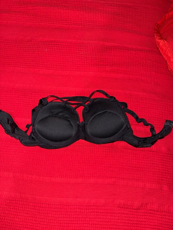 Siyah önü çapraz Tasarımlı Sütyen - Görsel 2