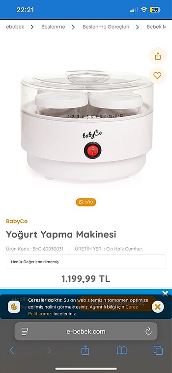 Yoğurt yapma makinesi