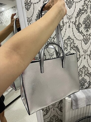  Beden gri Renk Stradivarius çanta