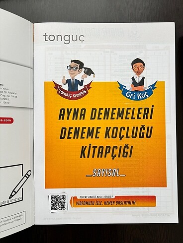  Beden Tonguç SAYISAL AYT Denemeleri(3 Adet)
