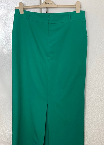 Yeşil Drapeli Uzun Kadın Etek - Görsel 3