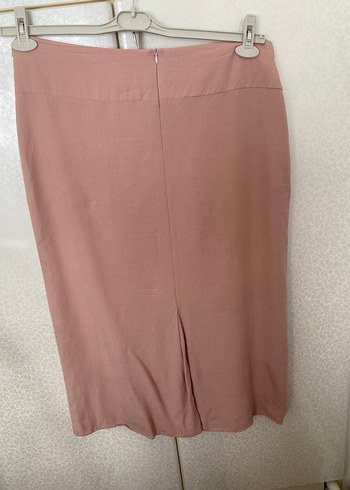 Bej Uzun Kadın Etek, Kemer Detaylı - Görsel 2