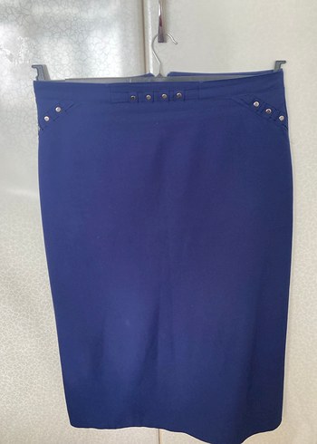 Kadın Lacivert Midi Kalem Etek - Görsel 2