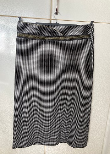 Gri Kareli Etek - Görsel 2