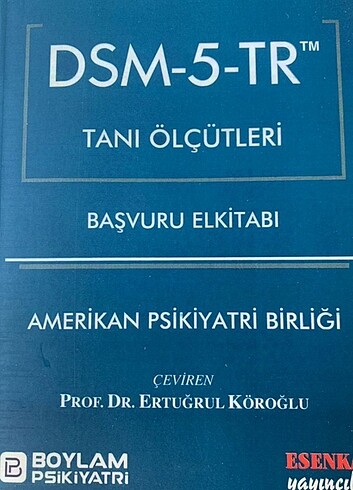 DSM 5 -TR , ruh sağlığı kitabı 