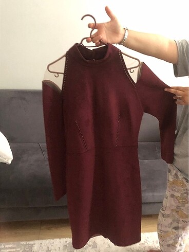 Bordo elbise