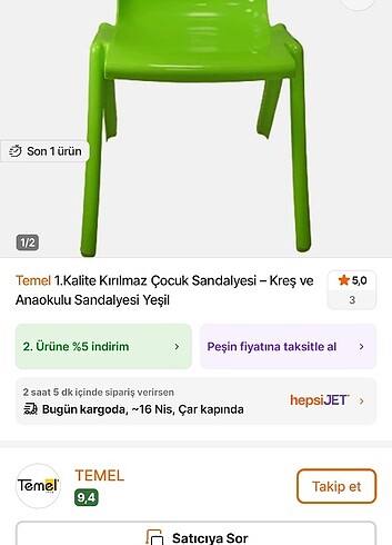Çocuk sandalye