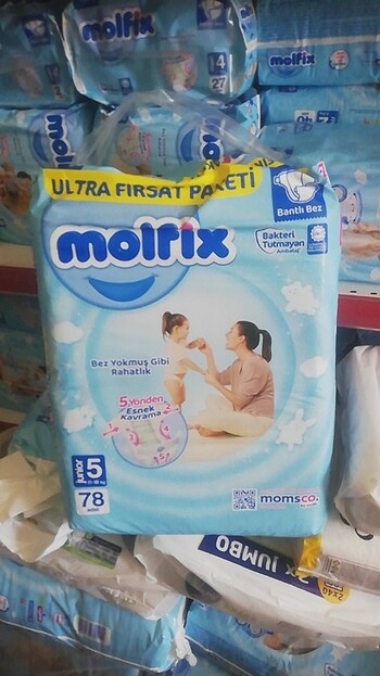Molfix çocuk 5 numara 78 adet 