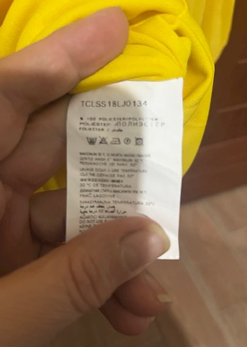 Sarı Midi Mini Elbise, Uzun Kollu, Fırfırlı - Görsel 6