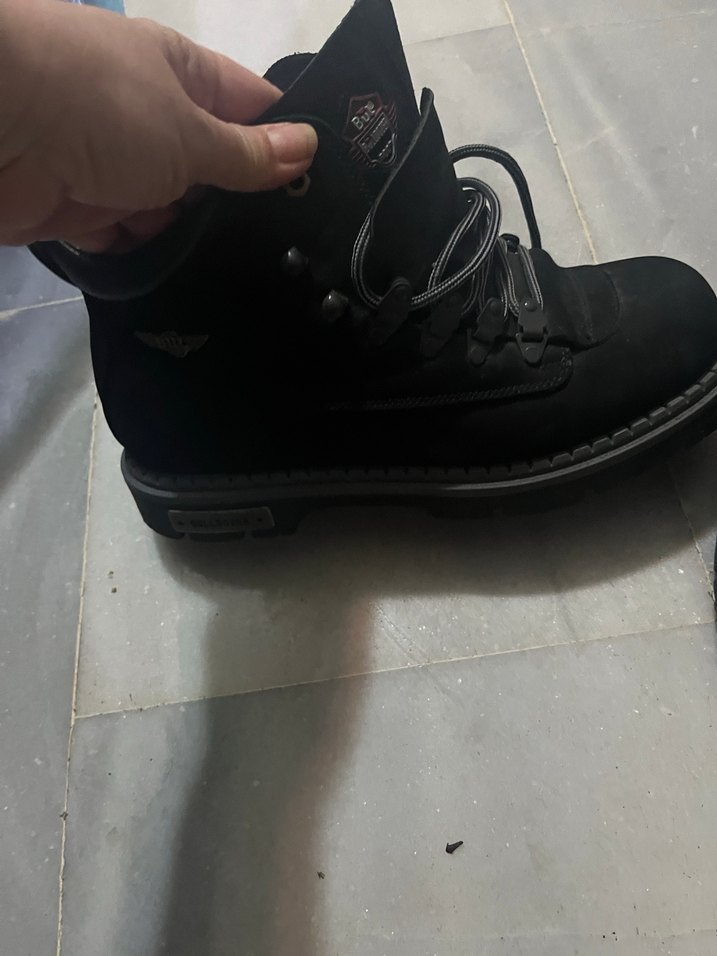 Erkek Siyah Kemerli Goth Bot - Görsel 5