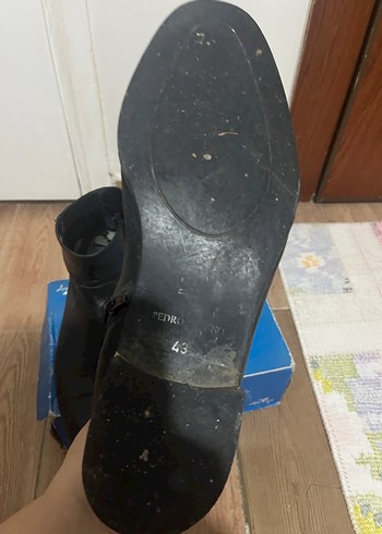 Siyah Deri Tokalı Erkek Biker Botları - Görsel 7