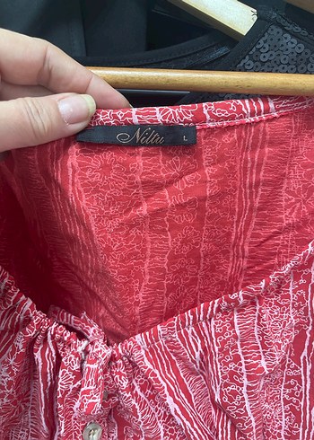 Kısa Kollu Bohem Bağlama Desenli Hamile Bluzu - Görsel 3