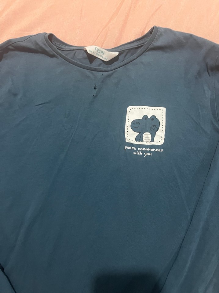 Lacivert Erkek çocuk  Uzun Kollu Pijama Takımı - Görsel 3