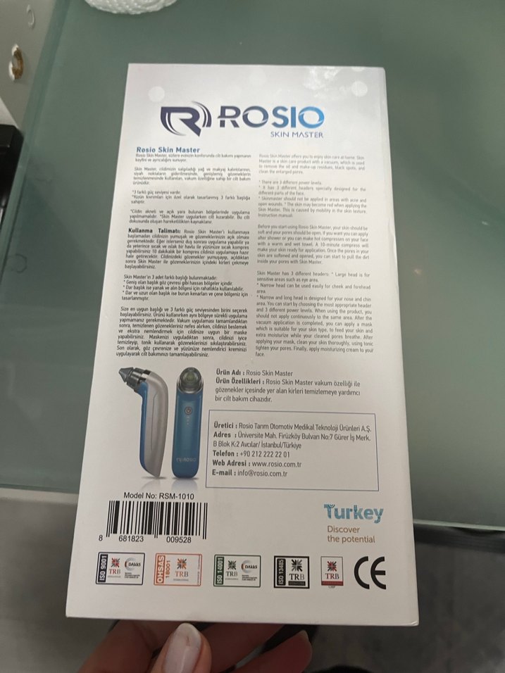 Rosio Vakumlu Yüz Temizleme Cihazı Mavi - Görsel 3