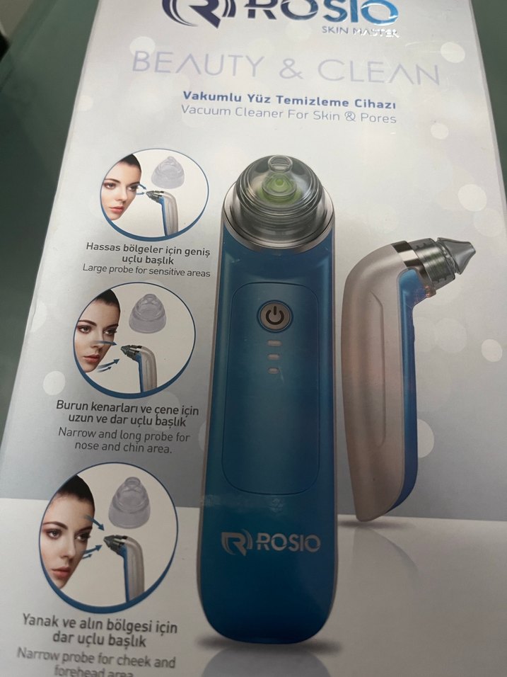 Rosio Vakumlu Yüz Temizleme Cihazı Mavi - Görsel 2