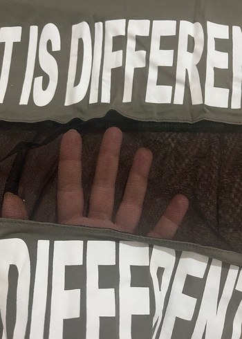 Siyah Baskılı Midi Tişört - Görsel 2