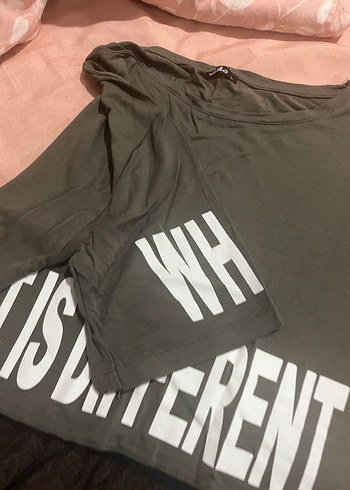 Siyah Baskılı Midi Tişört - Görsel 6