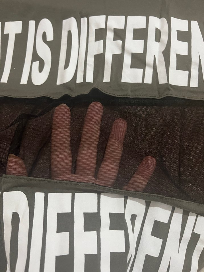 Siyah Baskılı Midi Tişört - Görsel 2