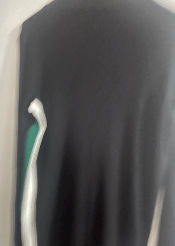 Kadın Siyah fitilli triko Uzun Kollu Yırtmaçlı Elbise - Görsel 8