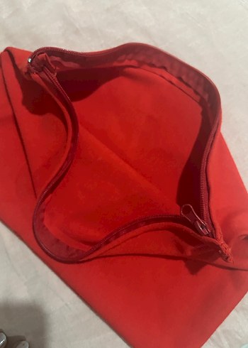 Kırmızı Fermuarlı Kadın Portföy Çanta - Görsel 4